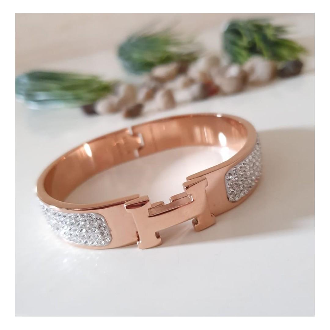 hermes bracelet rose gold