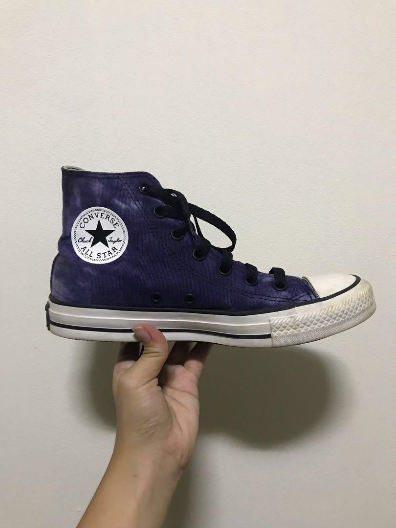blue tie dye platform converse
