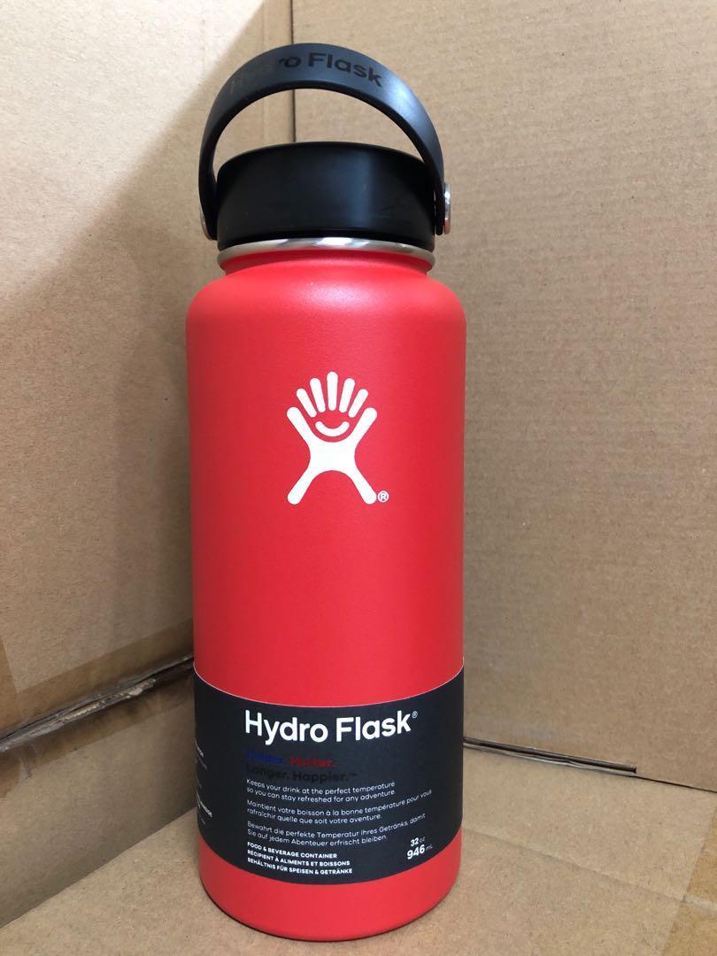 hydro flask lava red