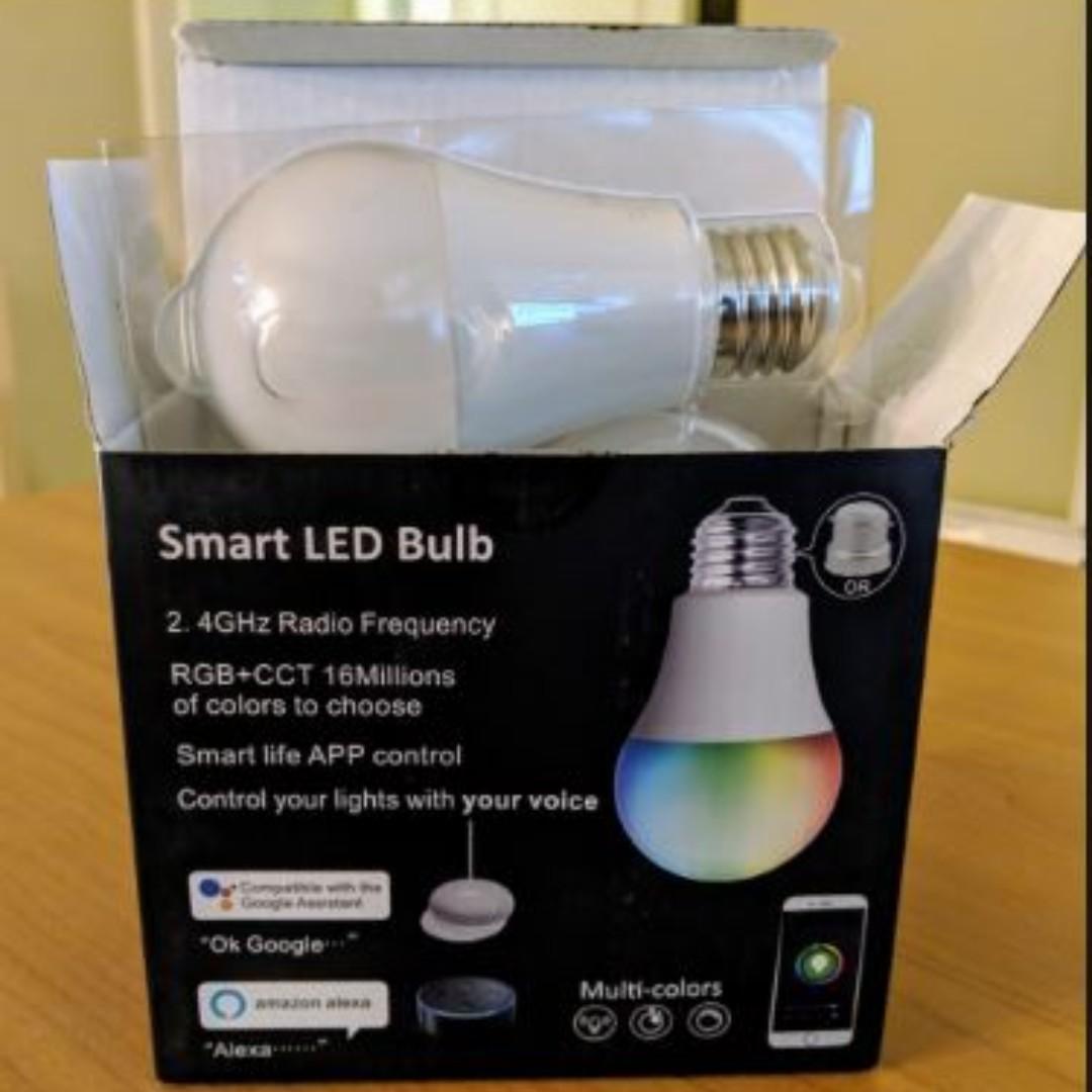 LEGELITE WIFI LED Smart Light Bulb E27 7W 2700K to 6500K Dimmable Color Changing Works with Alexa Google Home 2 Pack