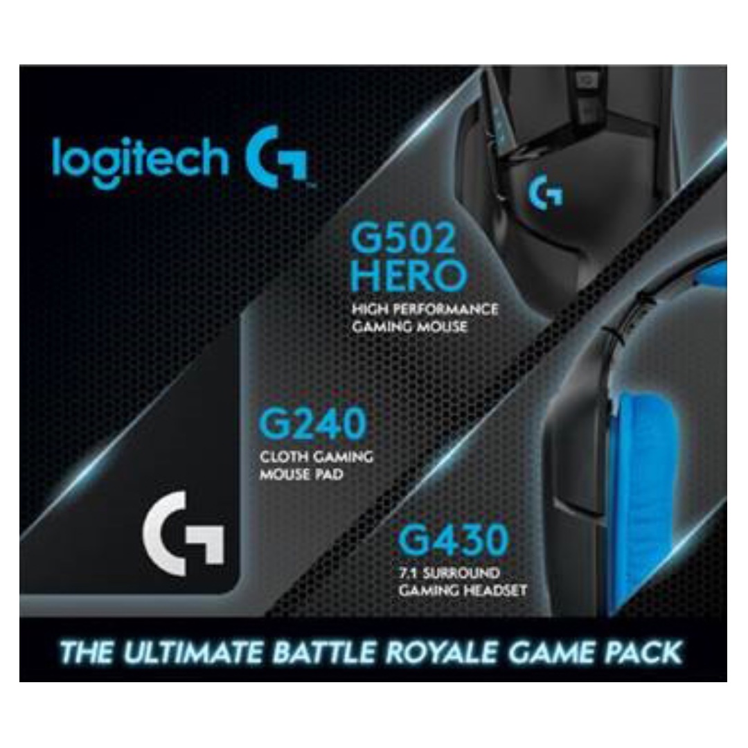Logitech Battle Royale Game Pack G502 Hero G240 Mouse Pad G430 Headset Electronics Computer Parts Accessories On Carousell