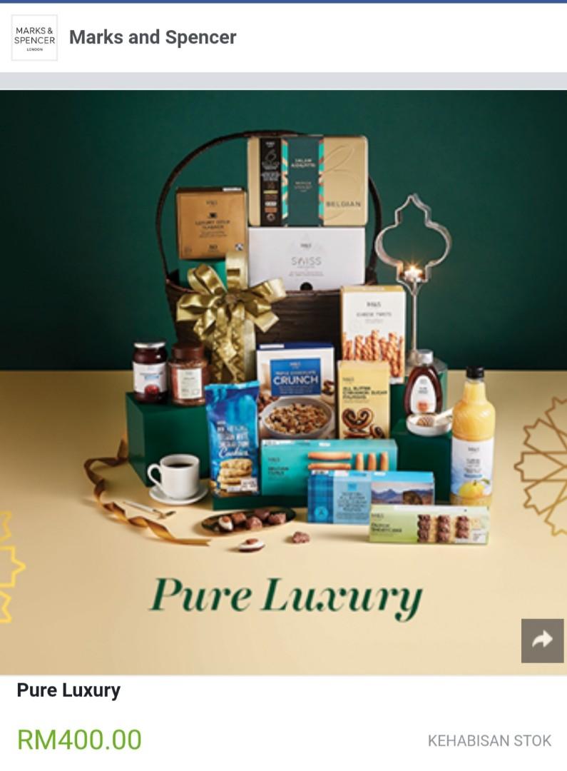 Marks and Spencer Pure Luxury Hamper Raya Unopened Sealed, Everything