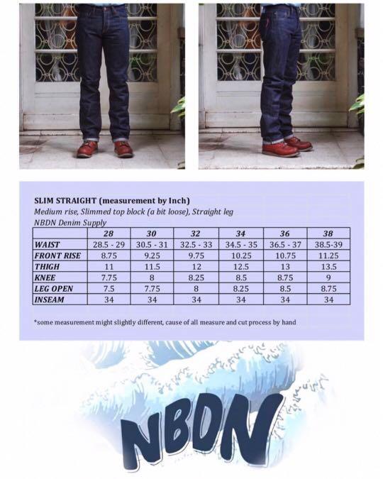 Nbdn size chart clearance