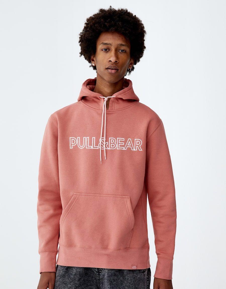 Hoodie pull sales and bear pink