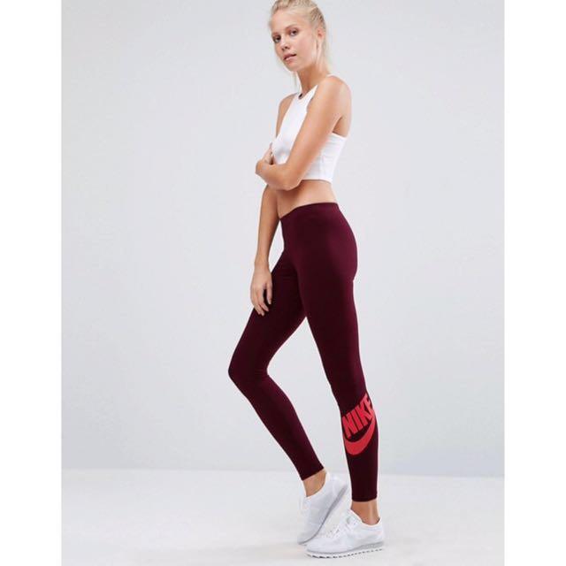 nike leggings burgundy