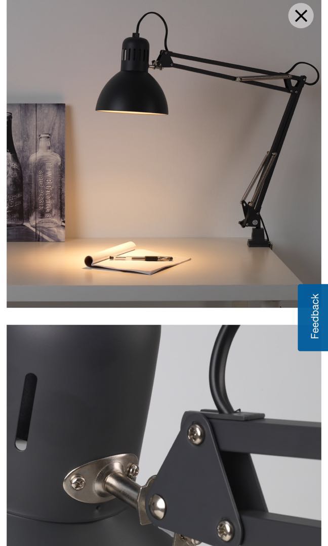 Pre Loved Ikea Tertial Work Lamp Dark Grey Furniture Home Decor Lighting Supplies On Carousell