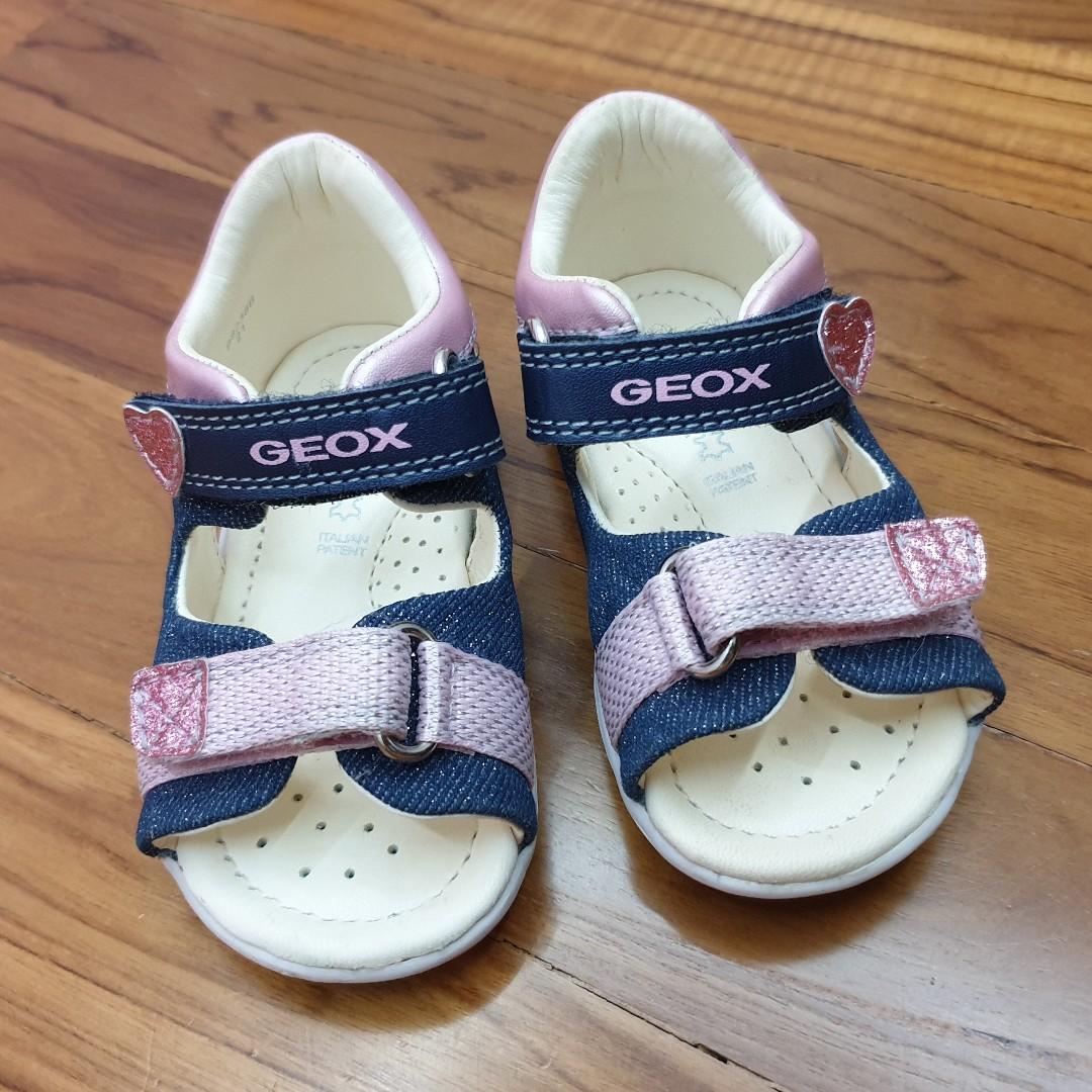 Preloved Geox Respira Breathable Chromium Free Baby Girl Shoes Size 21