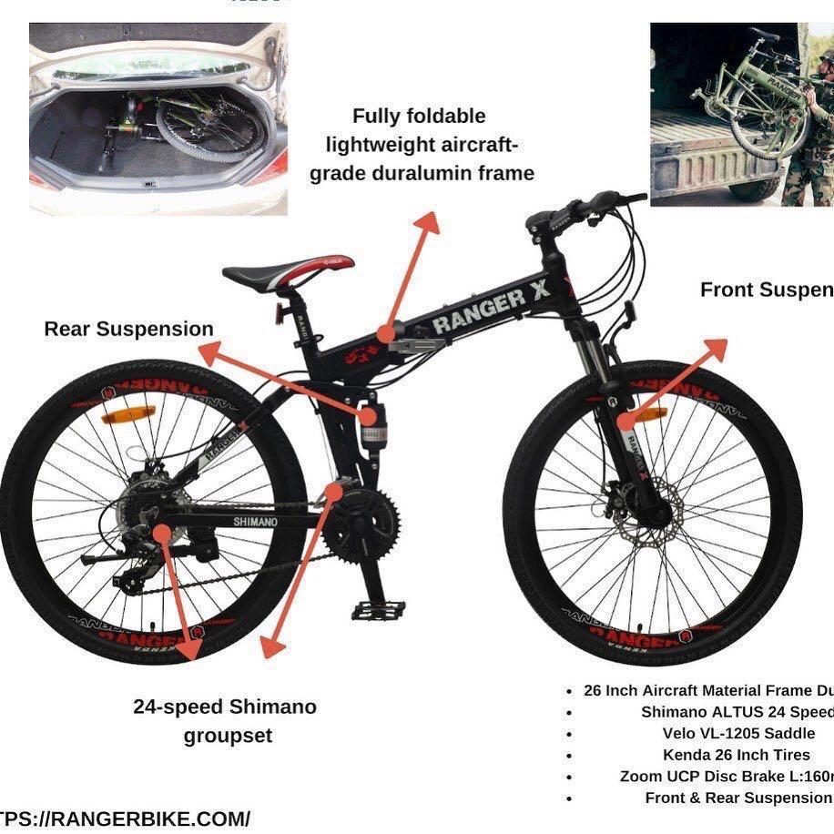 ranger x foldable mountain bike