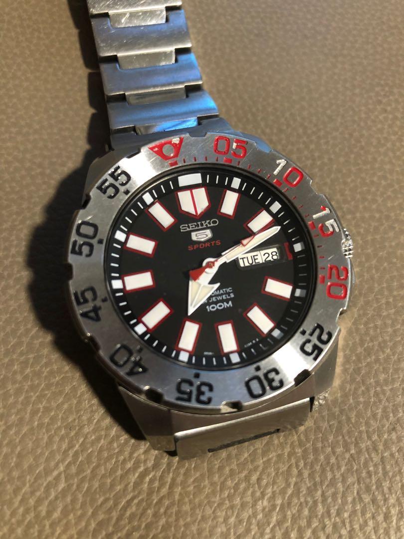 Seiko 5 Sports Automatic Monster SRP485 SRP485K1 SRP485K Men s Watch