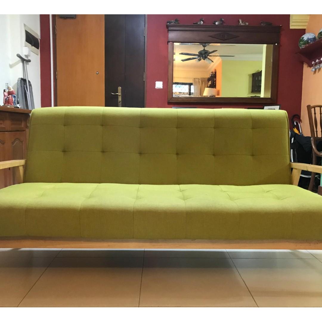 Sofa (Bright Lime Green), Furniture & Home Living, Furniture, Sofas on