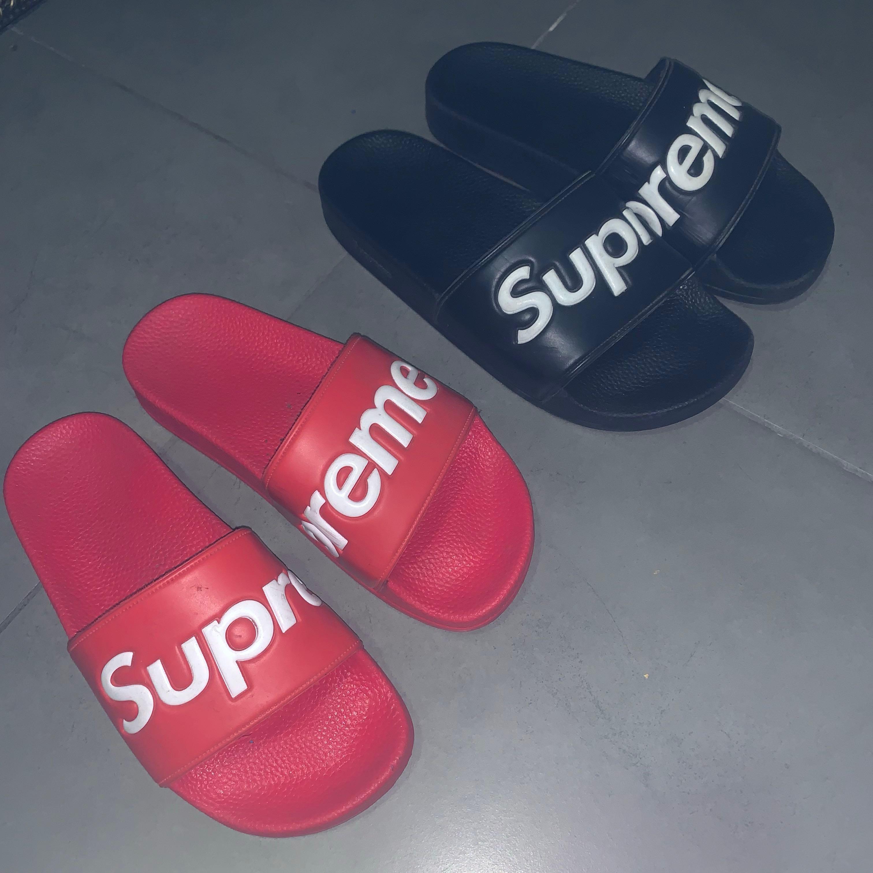 supreme brand slippers