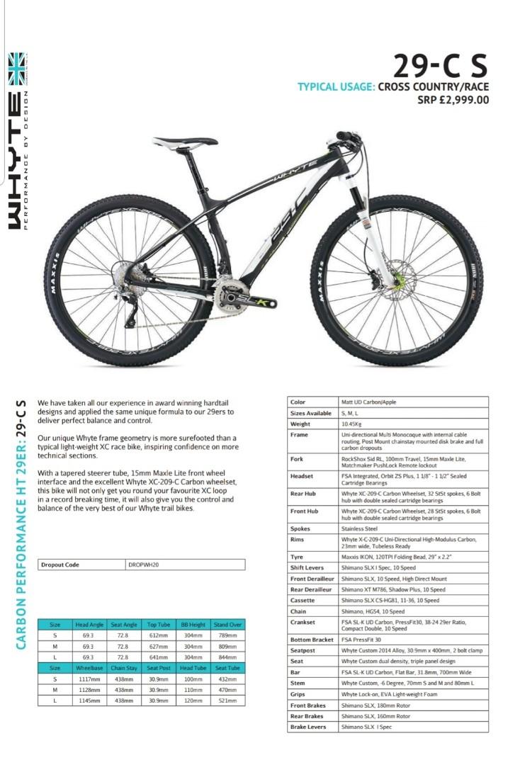 whyte 29 cs