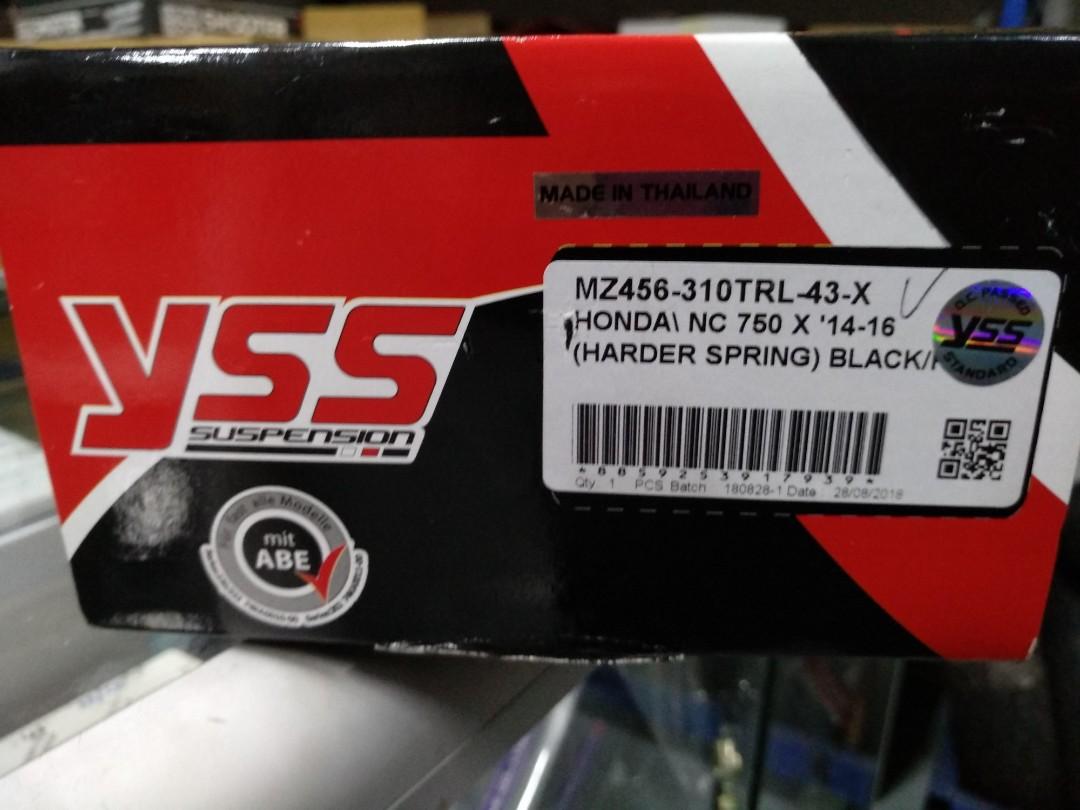 YSS Suspension for Honda NC750X '14'16 or can use on cb400x