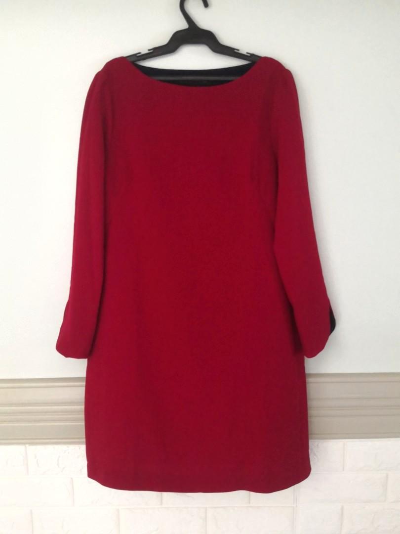 Red shift dress zara online