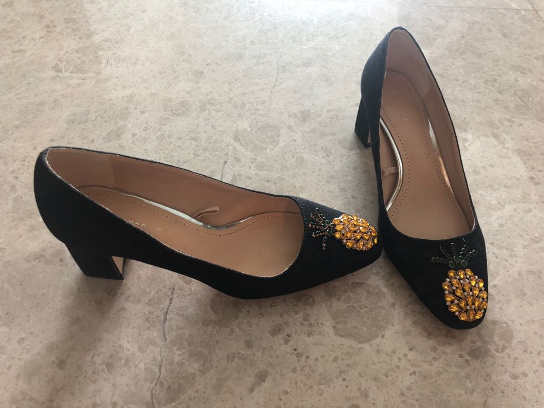 Zara Used Once Pineapple Shoes, Women's 