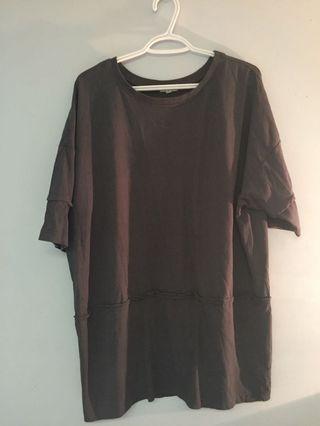 Oversized charcoal t-shirt dress