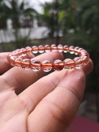 Copper rutilated high clarity bracelet for luck