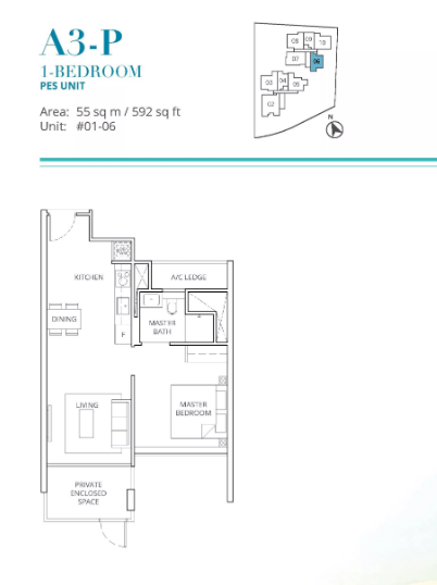 1-Bedroom63226191614851112
