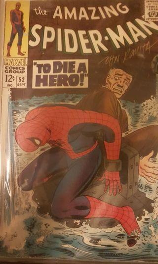 SIGNED!! 1967 Amazing Spider-Man #52 John Romita signature