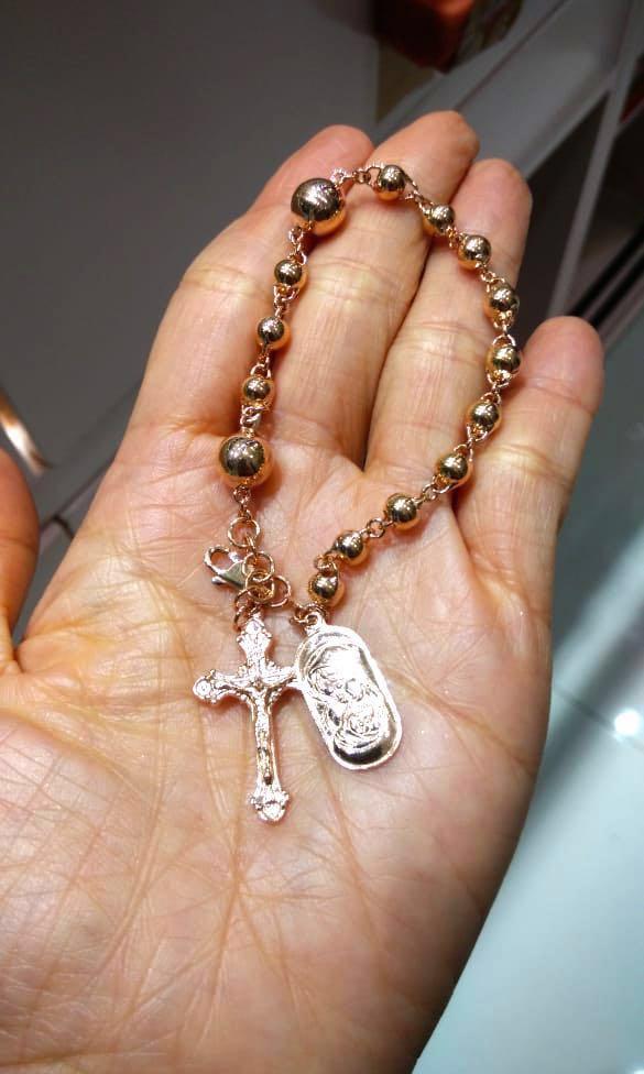 White gold outlet rosary
