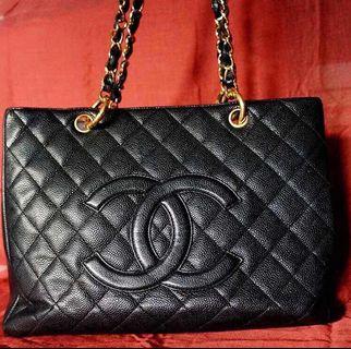 RUSH Authentic Chanel Bag Black Caviar GST Selling Low