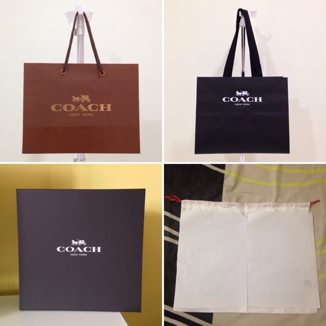 Authentic Coach Gift Box Paperbag Dustbag Luxury Accessories on
