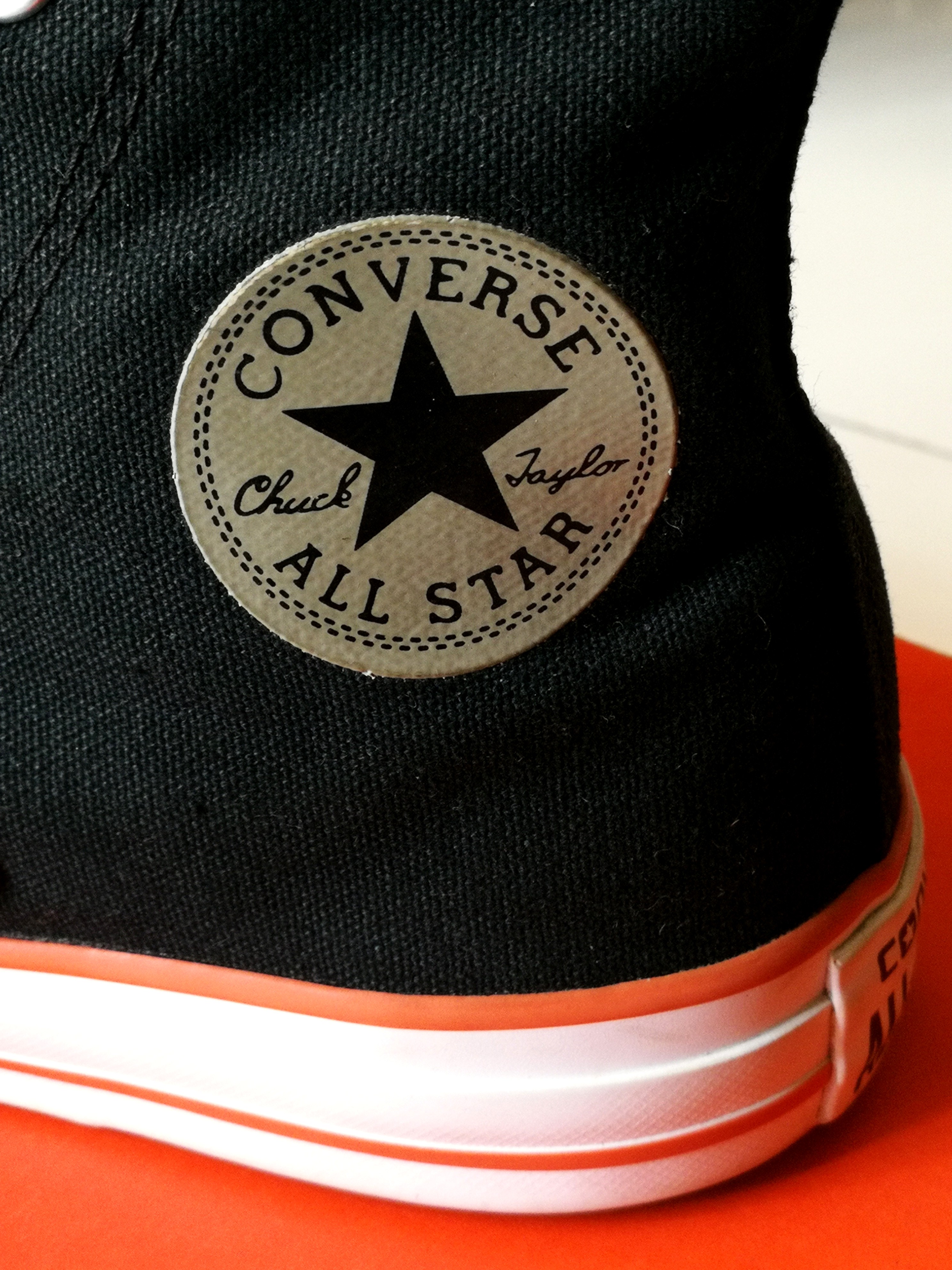 converse orange and black