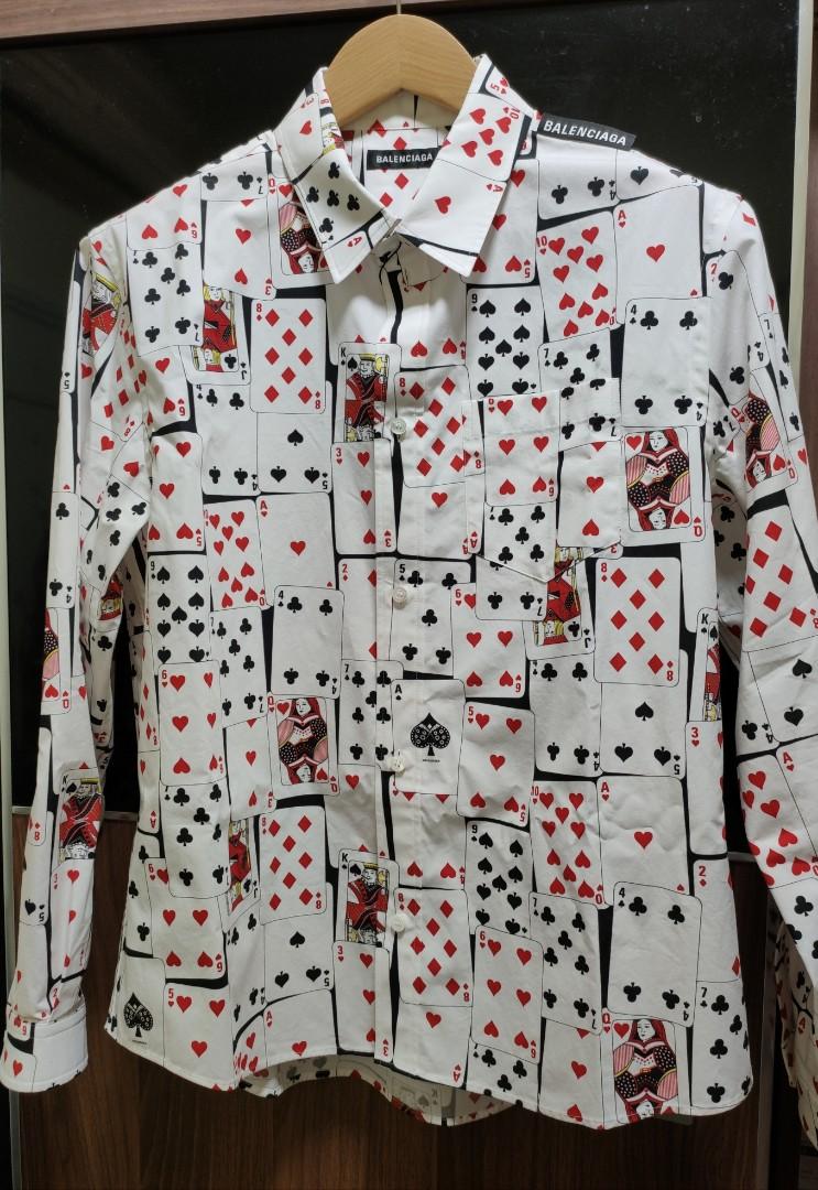 Balenciaga poker shirt top