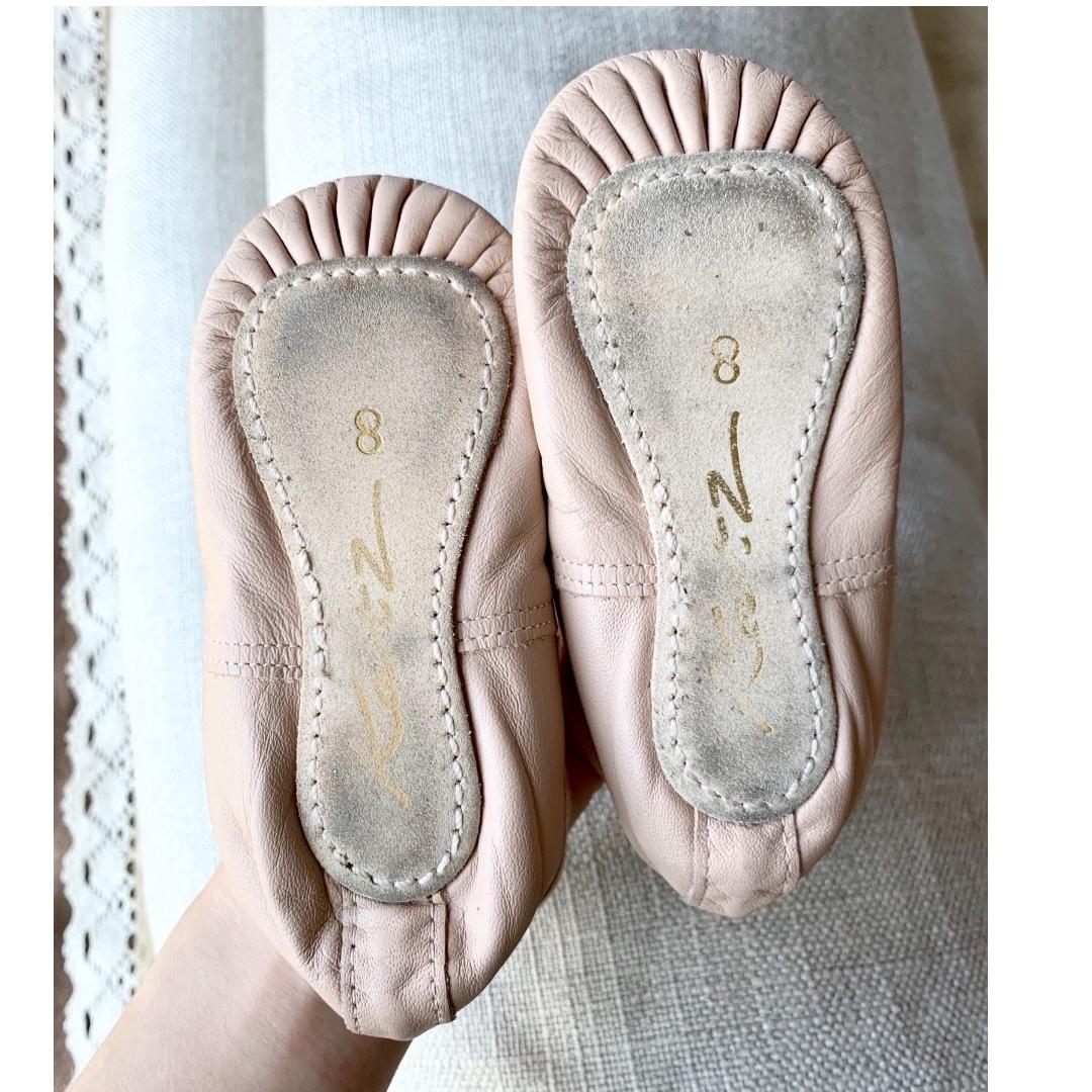 ballet shoes made of