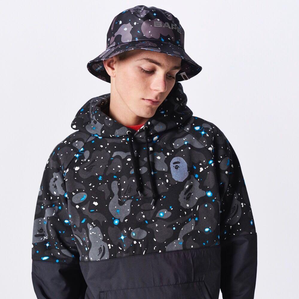 bape space camo bucket hat