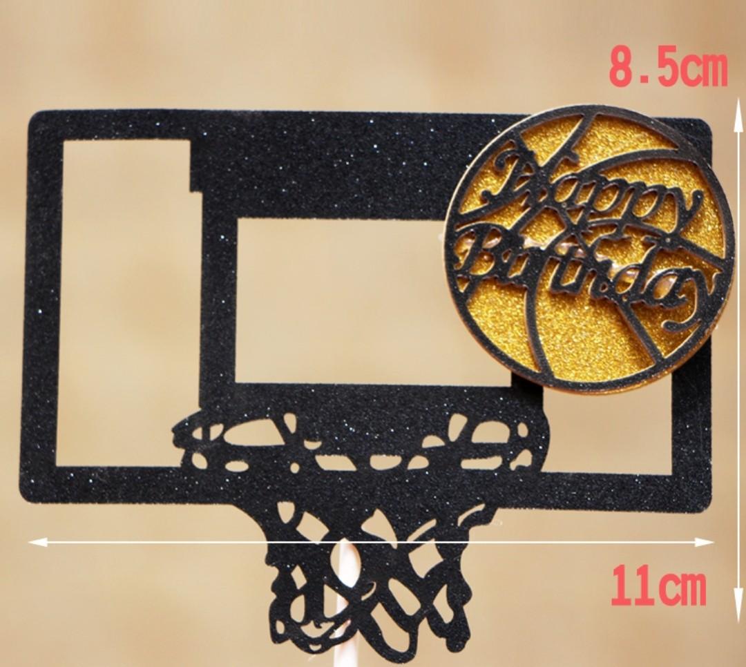 Basketball Birthday Cake Topper Design Craft Others On Carousell