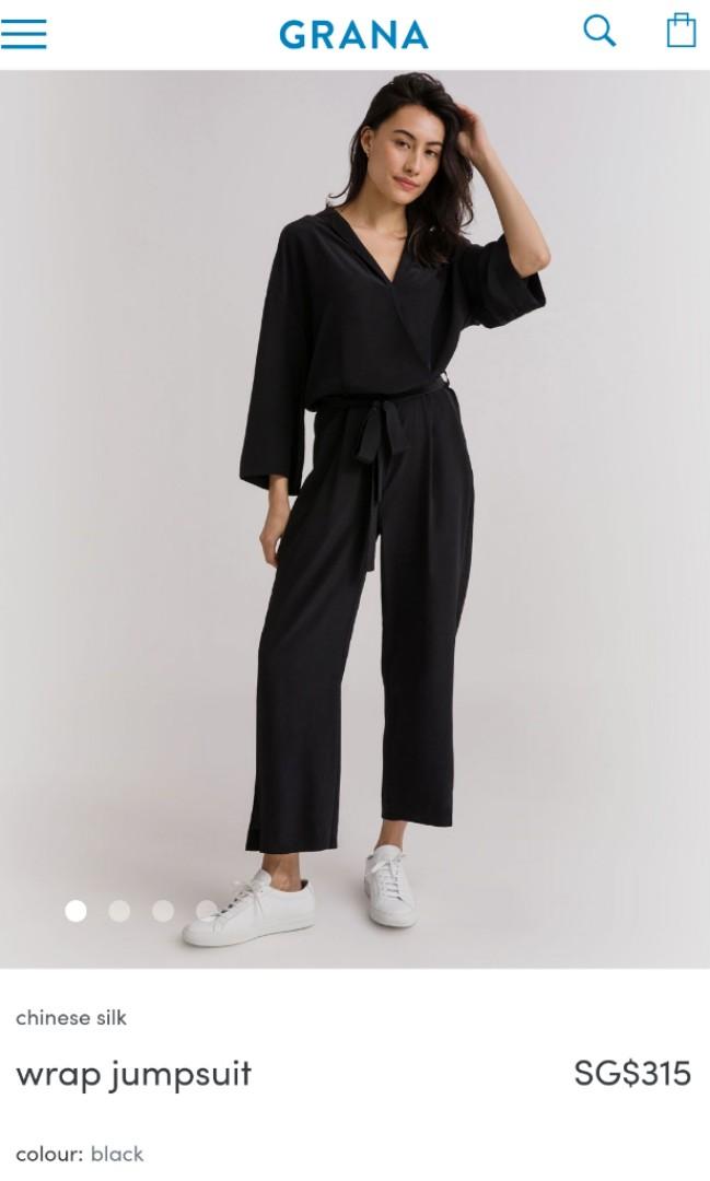 silk wrap jumpsuit