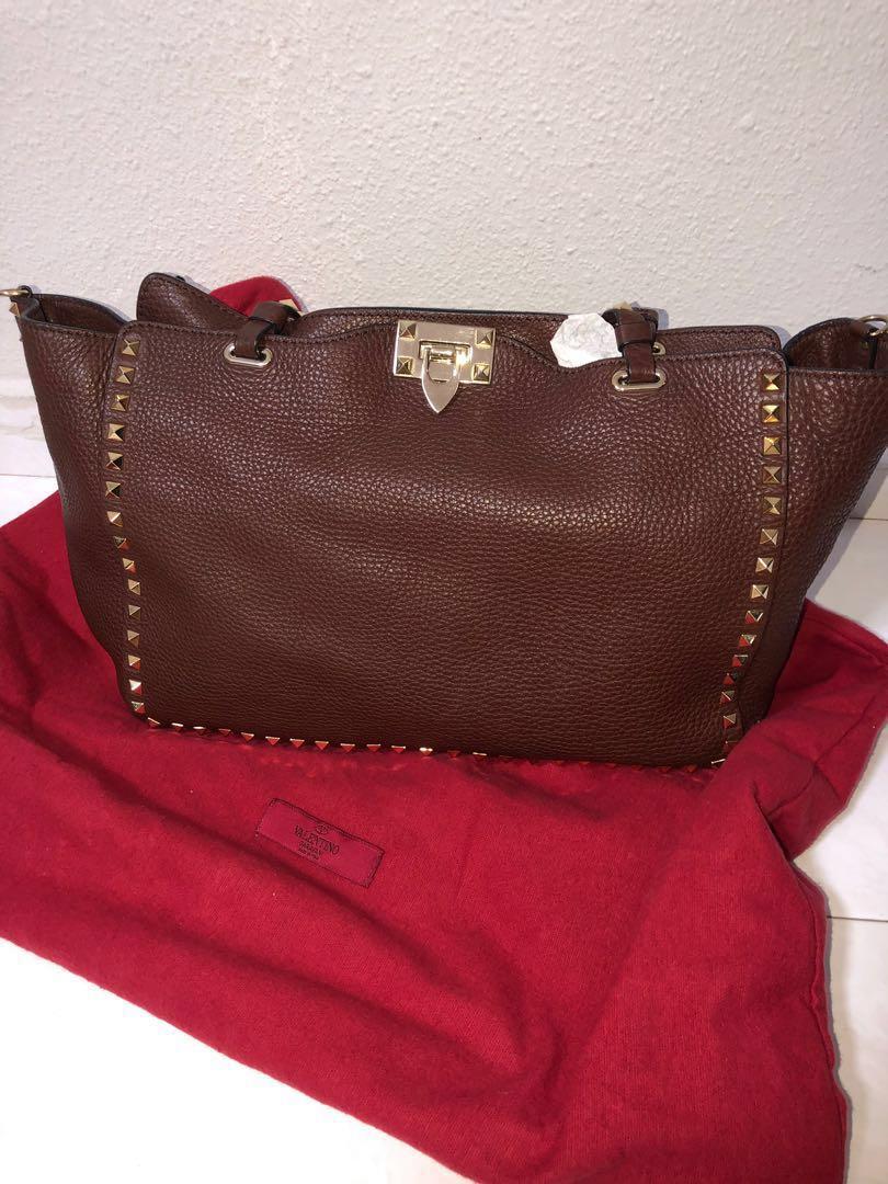 Burgundy Valentino Rockstud Bag Women s Fashion Bags Wallets