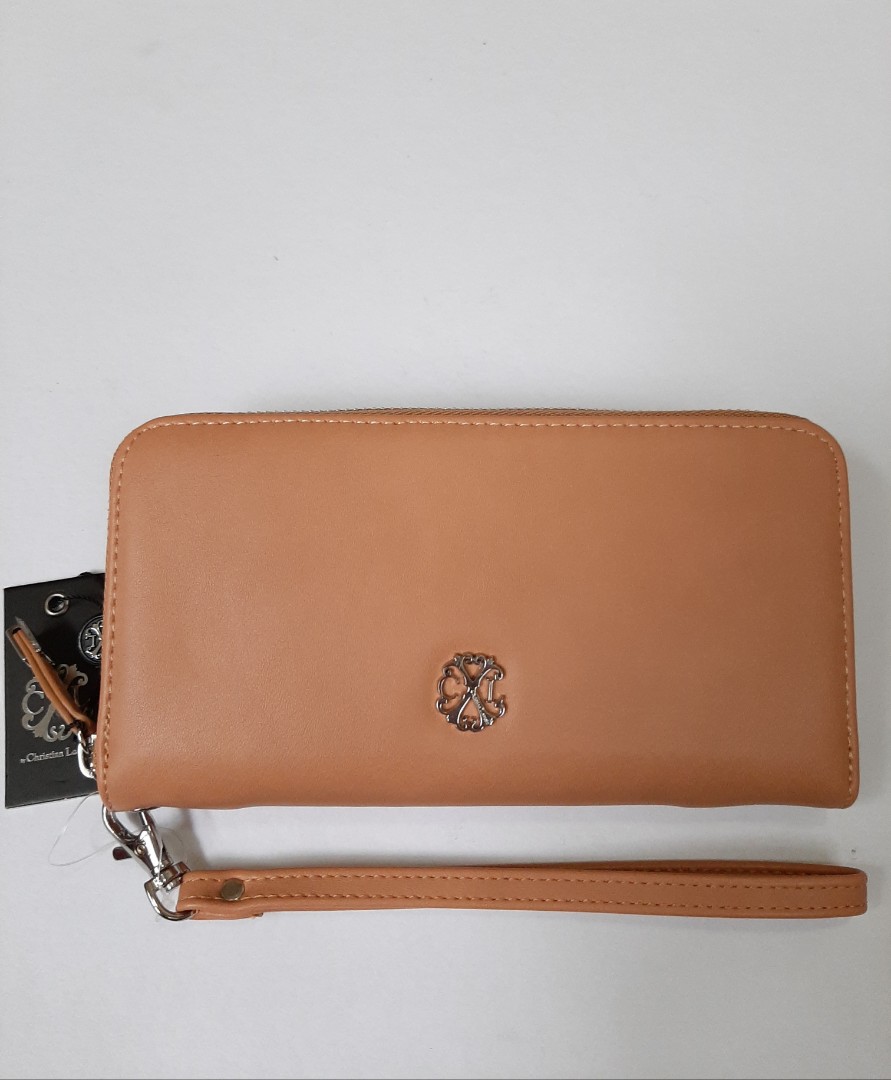 Christian Lacroix Camel Stephanie Zip Around Wallet, Women's Fashion