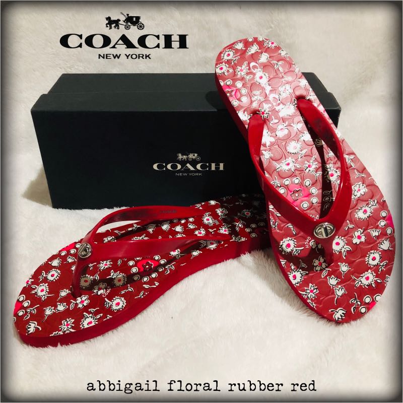 coach abbigail flip flops
