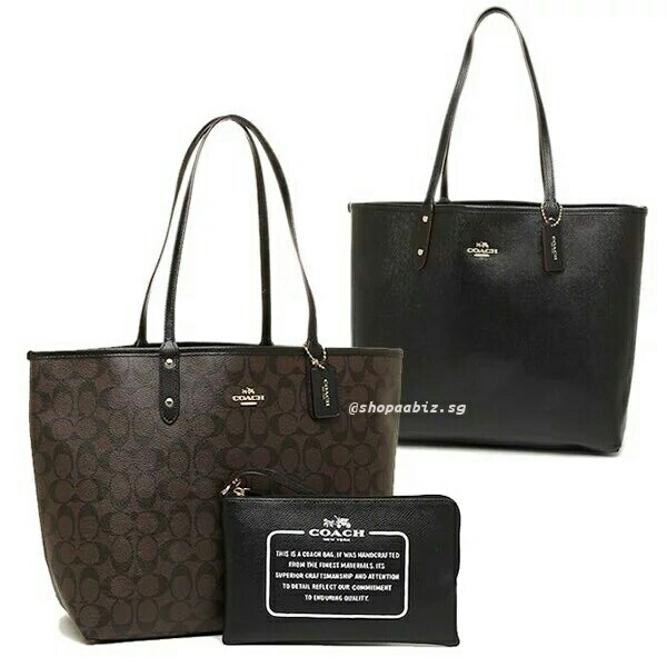 Instock Coach Signature Reversible Market Tote Bag