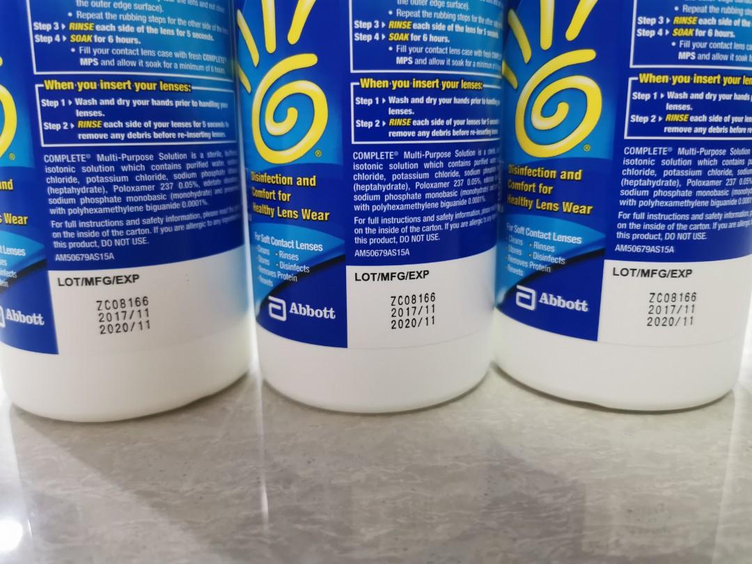 Complete Contact lens solution, Beauty & Personal Care, Bath & Body ...