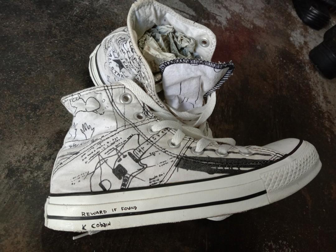 Converse - Kurt Cobain Collection - Chuck Taylor All Star Lyric Edition  (White), Men's Fashion, Footwear, Sneakers on Carousell