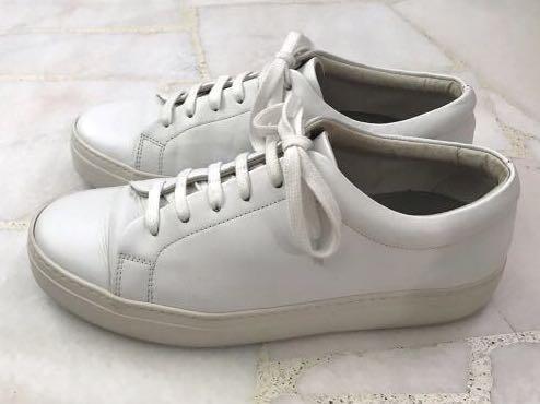 COS Thick-Soled White Leather Sneaker 