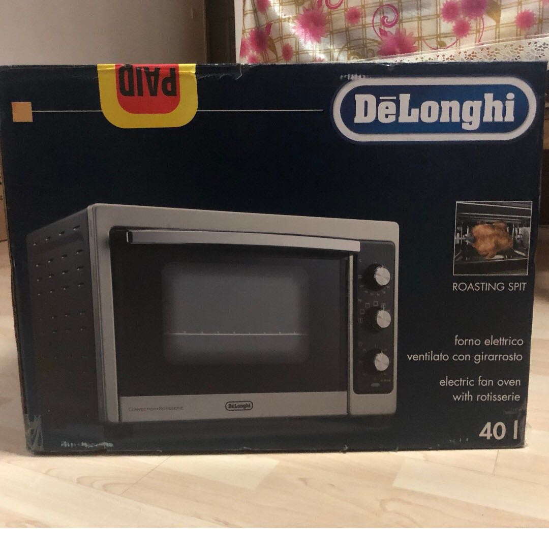 DELONGHI Electric Oven + ROTISSERIE 40L EO4055, TV & Home Appliances