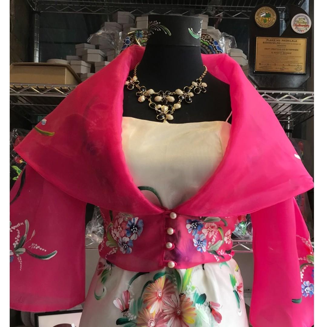 Hand painted top filipiniana