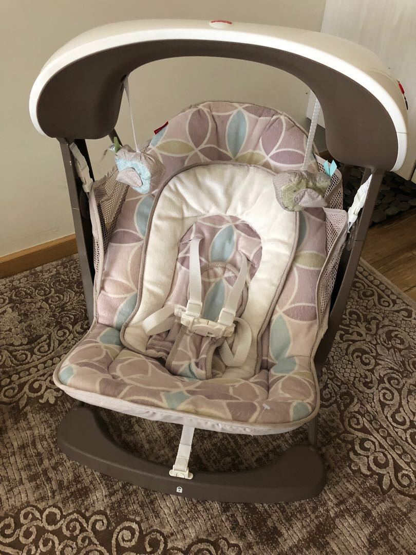 Fisher Price Deluxe Take Along Swing And Seat Mocha Swirl Us Version