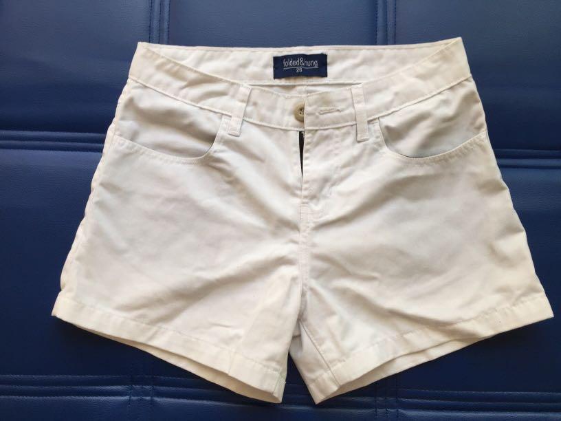 Folded And Hung WHITE SHORTS Women s Fashion Bottoms Shorts On folded-and-hung-white-shorts-women-s-fashion-bottoms-shorts-on