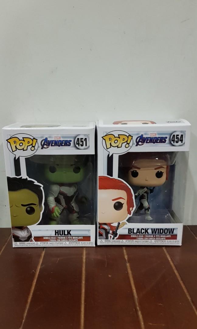 Funko Pop Marvel Avengers Endgame Hulk Black Widow Toys Games Bricks Figurines On Carousell