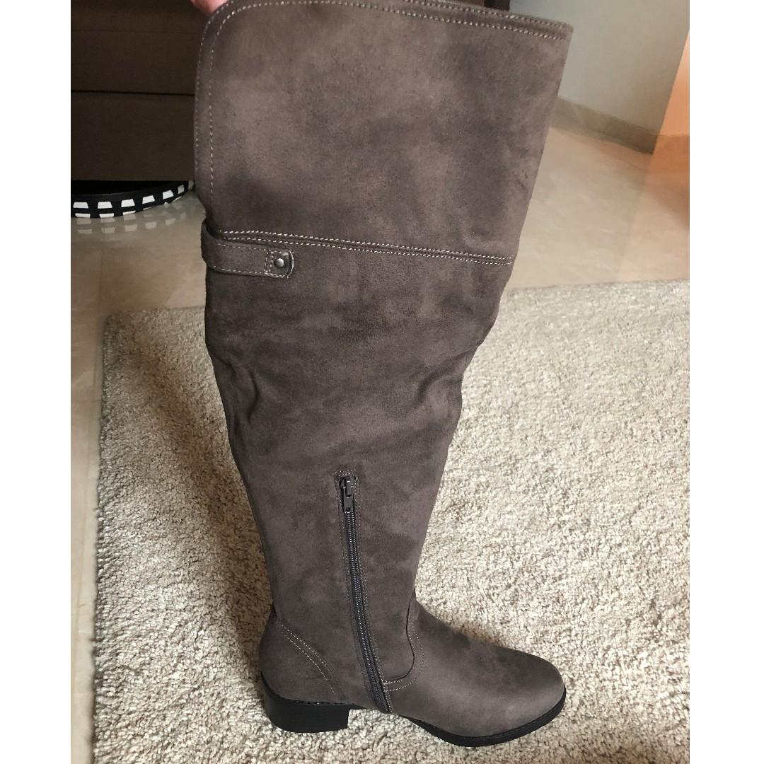 Head over top heels grey boots