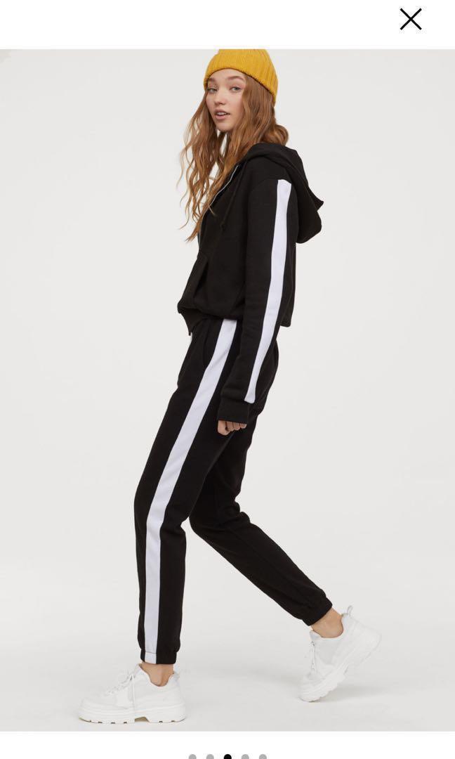 H M Sweatpants with side stripe Women s Fashion Bottoms Other