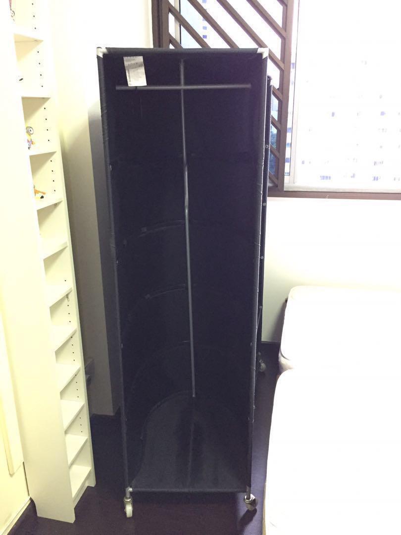 Ikea Ps Wardrobe Black Furniture Shelves Drawers On Carousell