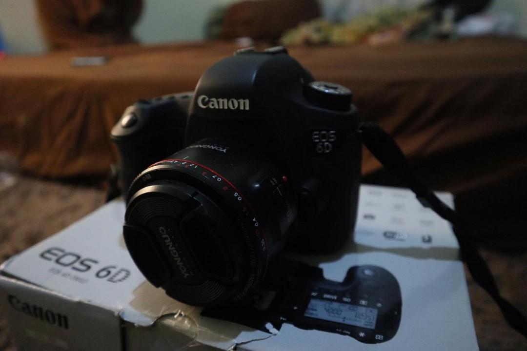 kamera canon 6d wifi youngno 50mm ban merah