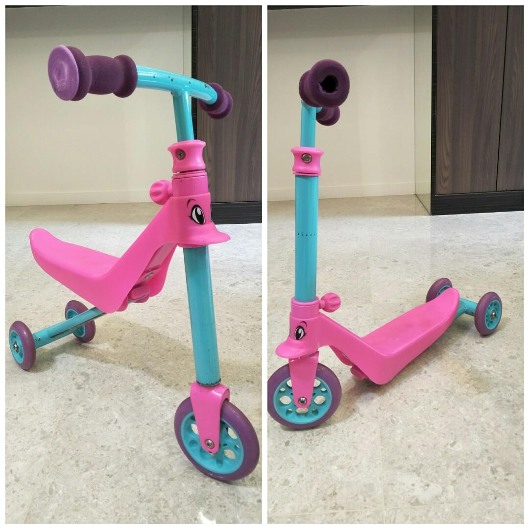 Kids 2 In 1 Tricycle Scooter Babies Kids Toys Walkers On