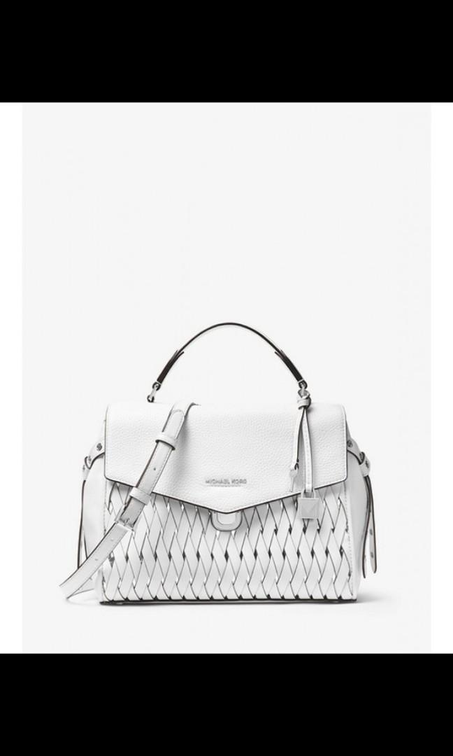 michael kors woven leather bag